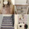 10pcs Retro Pattern Matte Surface Tiles Sticker Transfers Covers for Kitchen Bathroom Tables Floor Hard-wearing Art Wall Decals KTY