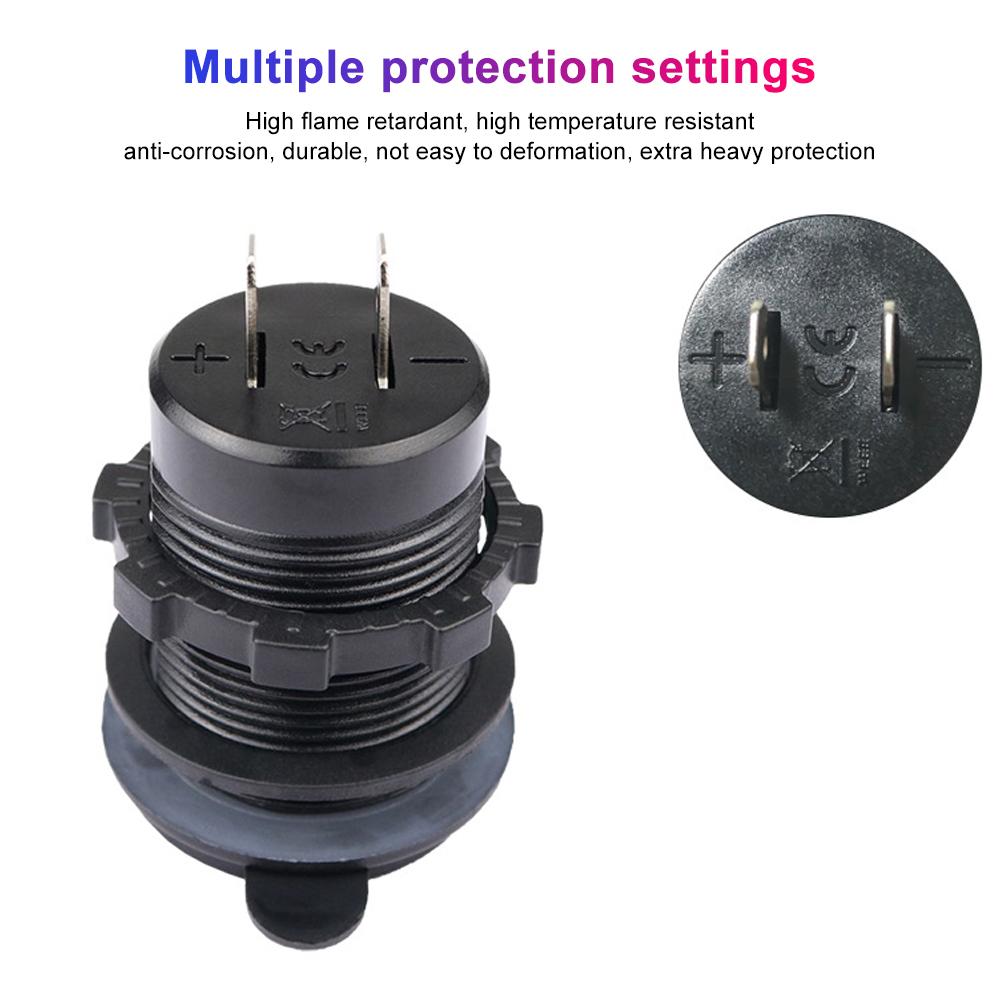 Ładowarka samochodowa QC3.0 Dual USB z przełącznikiem dotykowym, szybkie ładowanie 4X wodoodporne do samochodów, łodzi, SUV-ów, motocykli