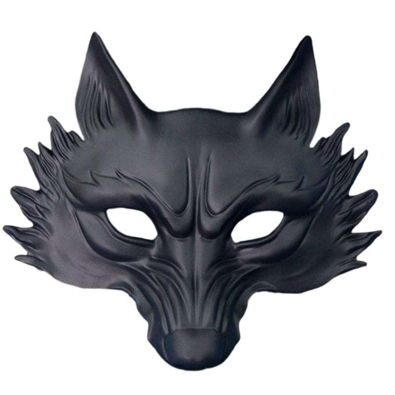 Lekka maska PU na pół twarzy Halloween Cosplay Zakrycie twarzy Dla mężczyzn Elegancki dodatek do kostiumu na imprezę maskaradową