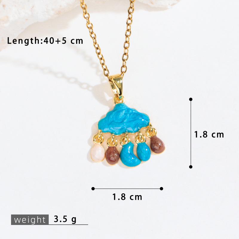 Elegant Cloud Drop Pendant Necklace: Chic Women's Clavicle Jewelry