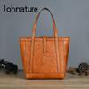 Retro Tote Bag Genuine Leather Women Handbag Large Capacity Hand Embossing Real Cowhide Casual Shoulder Bags