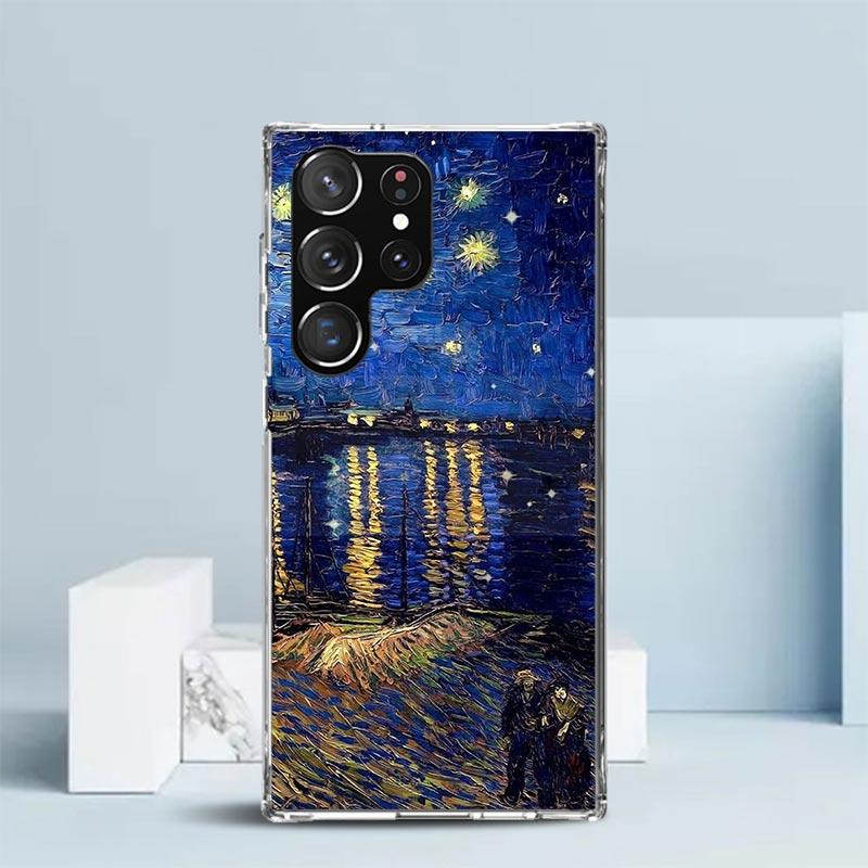 Van Gogh Oil Art Painting Phone Case For Samsung Galaxy S24 S25 Edge S26 Ultra S22 S23 Plus S21 + S20 FE Soft TPU Back Cover Gal