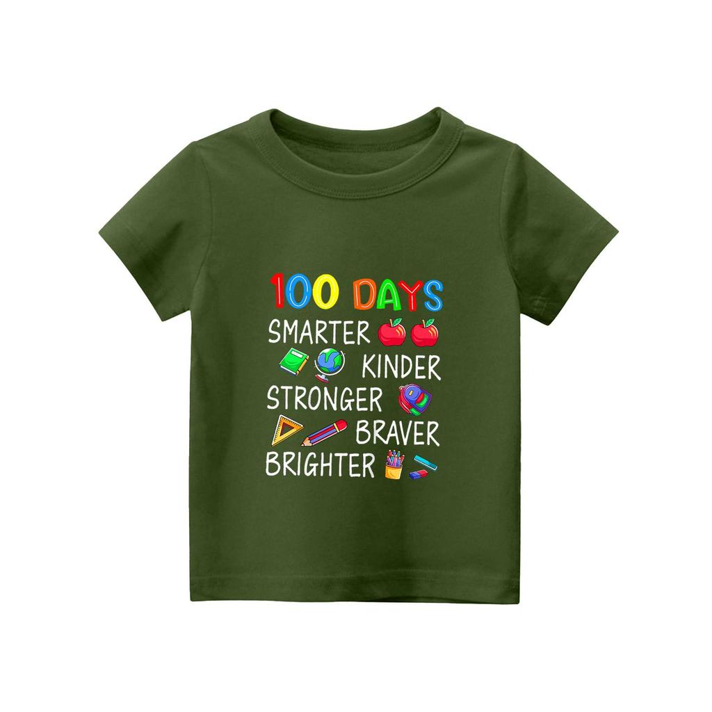 St. Camisetas Infantis Menina Menino Dia de São Patrício Top Infantil Meninos e Meninas Camiseta Estampada de Manga Curta