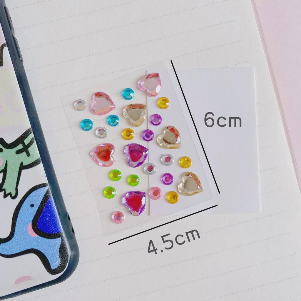 Mini Princess Gem Stickers: Cartoon Diamond Acrylic for Kids' DIY Rewards
