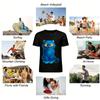 Cheshire Cat Print Casual Top Trendy Fairy Tale Style Loose Breathable T-Shirt For Men And Women Pure Cotton T-shirt