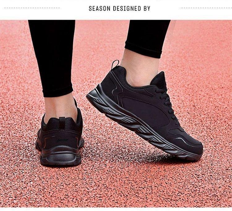 Men's 2025 Autumn/Winter Fleece-Lined Leather Sneakers: Versatile, Thick-Soled, Shock-Absorbing, Casual Running Shoes