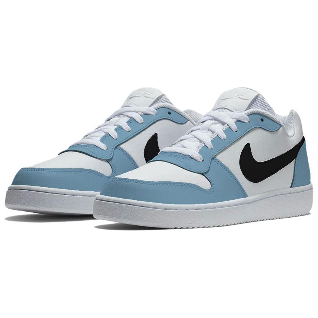 Nike EBERNON Night Starfish Starlight Leather Slip Resistant Abrasion Resistant Low top Skateboard Shoes Men's Sky Blue AQ1775-100(Team979-)
