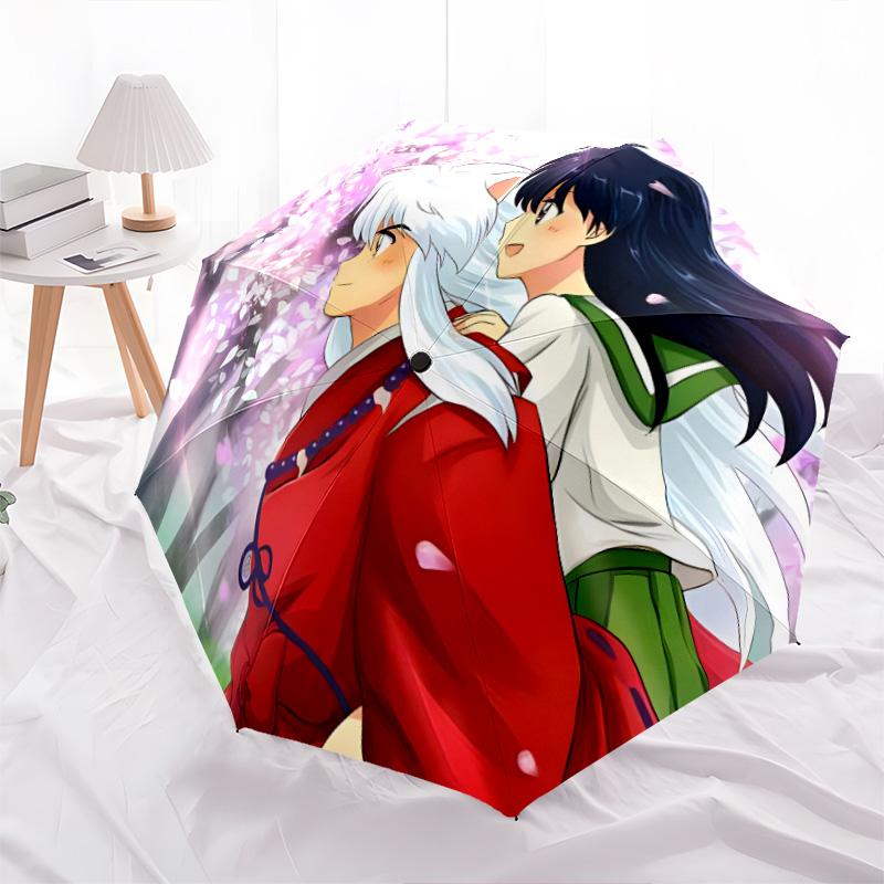1PC Inuyasha Automatic Umbrella - Suitable Travel Outdoor Portable Umbrella Birthday Gift Daily Essentials