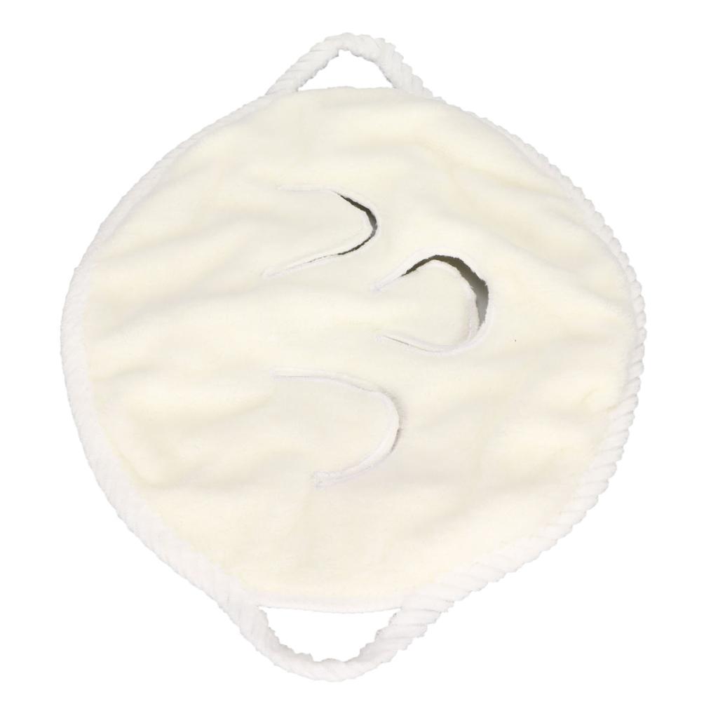 Facial Towel Soft Coral Fleece Hot Compress Reusable Face Skin Care Towel for Beauty Salon Use 3 Holes Ear Hanging
