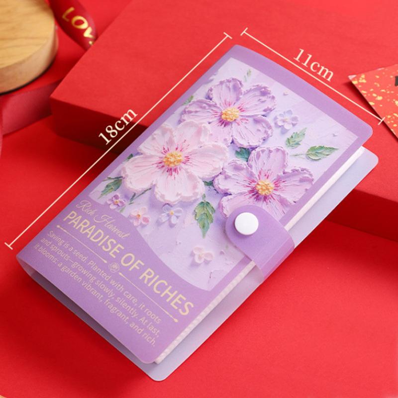 Ölgemälde-Stil 3D-Blumen-Sammlungsalbum, Banknotenalbum, Gedenkbanknoten-Sparbuch, Loseblatt-Buch, Münzbuch