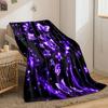 Purple Glowing Butterflies Blanket Bedroom Blanket for Livingroom Couch Lunch Break Soft Throw for Friend's Festival Gift