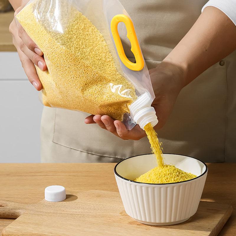 5Pcs Grain Storage Bags, Cold Storage, Food Fresh-keeping Bags, Storage Bags, and Sealed Bags Are Divided Into Bags