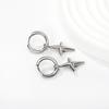 Minimalist Circle Cross Pendant Earrings for Men and Women Trendy Hip-Hop Jewelry Accessories Lightweight Luxury Waterproof Gift