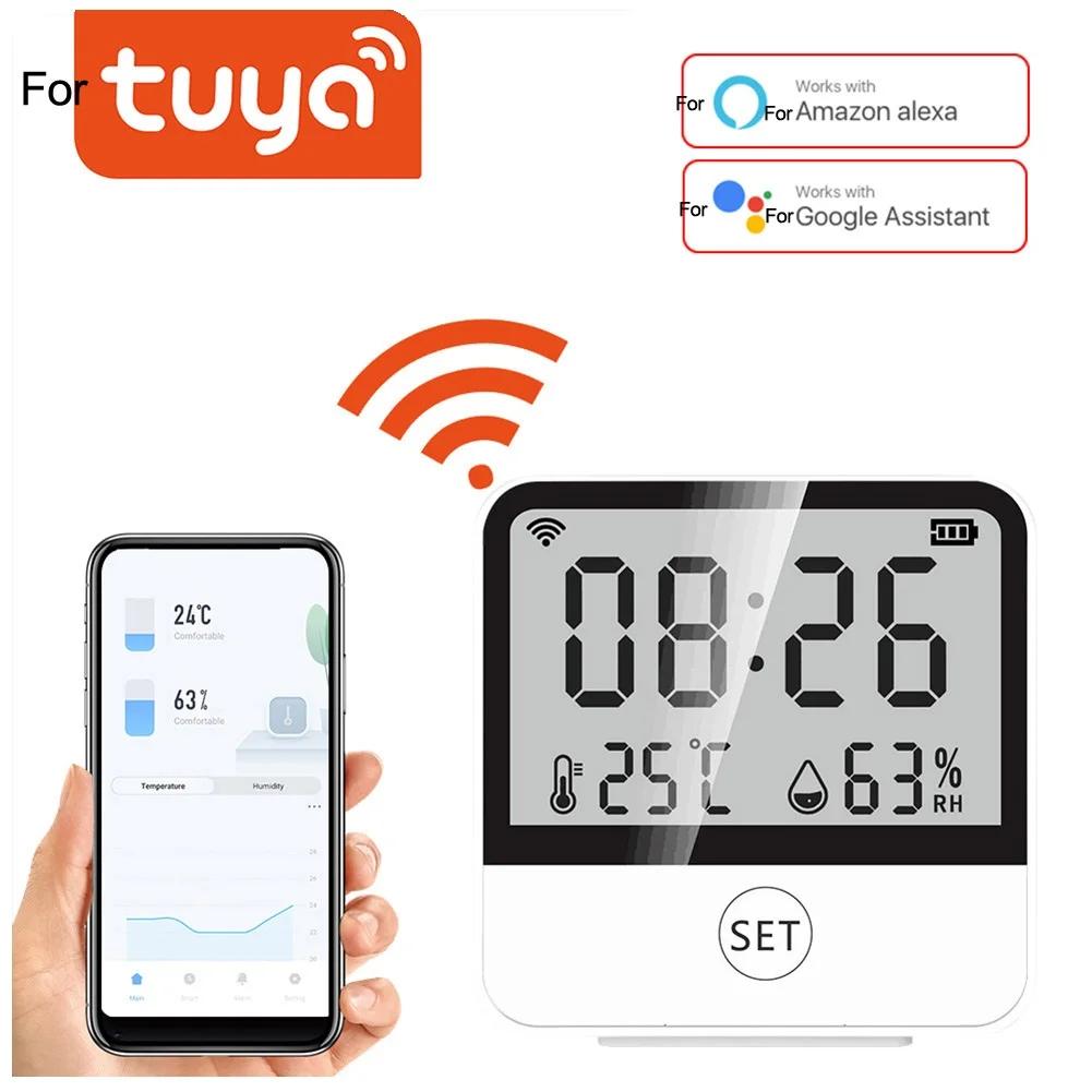 

For Tuya WiFi Smarts Temperature And Humidity Sensor With LED Display And Wireless Remote Monitoring Transmission China Mainland