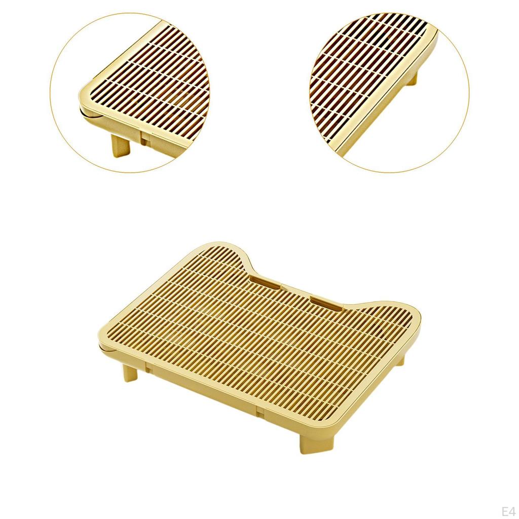 Step Cat Litter Mat Easy Cleaning Lightweight Sturdy Indoor Pedal Stool Elevated Catcher Double