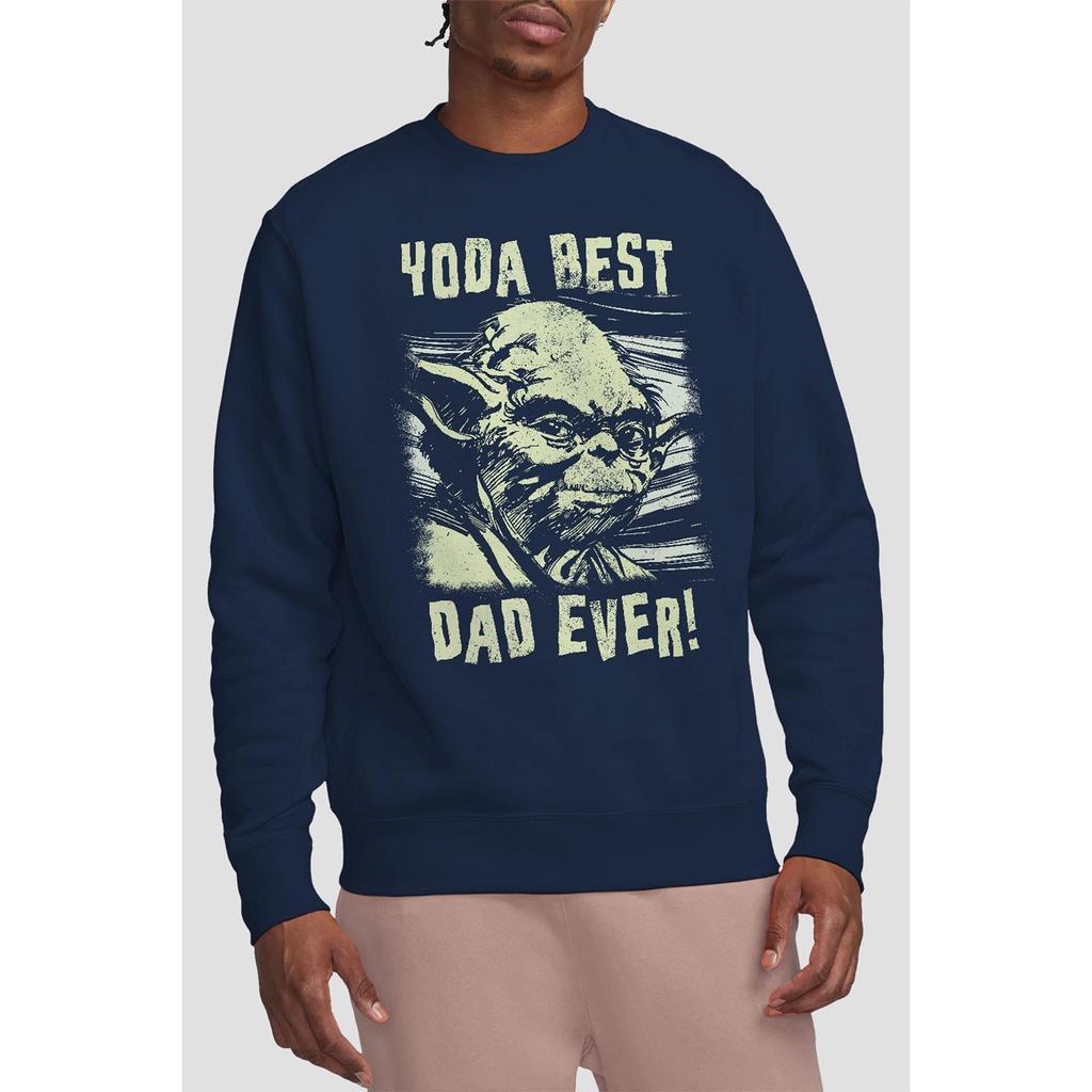 Star Wars Unisex Adult Yoda Best Dad Comic Sweatshirt