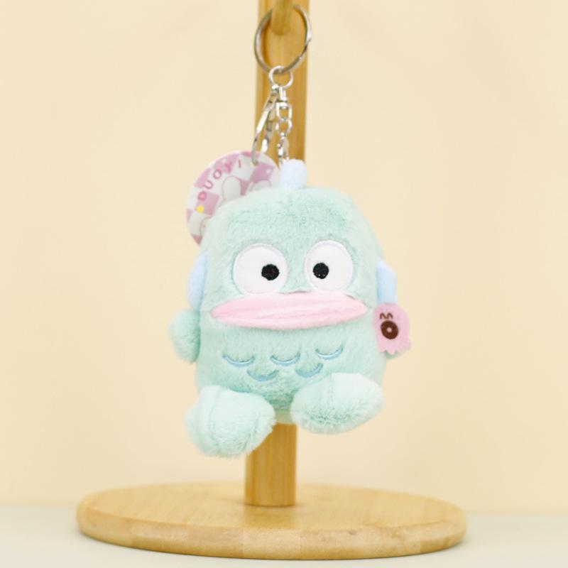 

Plush Clownfish Adorable Keychain Soft Cartoon Mermaid Monster Couple Bag Charm Green Mermaid