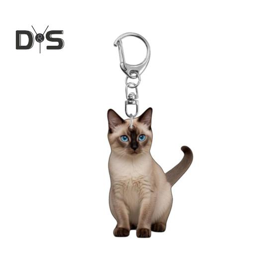 Brelok w kształcie kota z kreskówek 2D akrylowy brelok z zawieszką kota klucze imprezy uniwersalny brelok do torby akcesorium