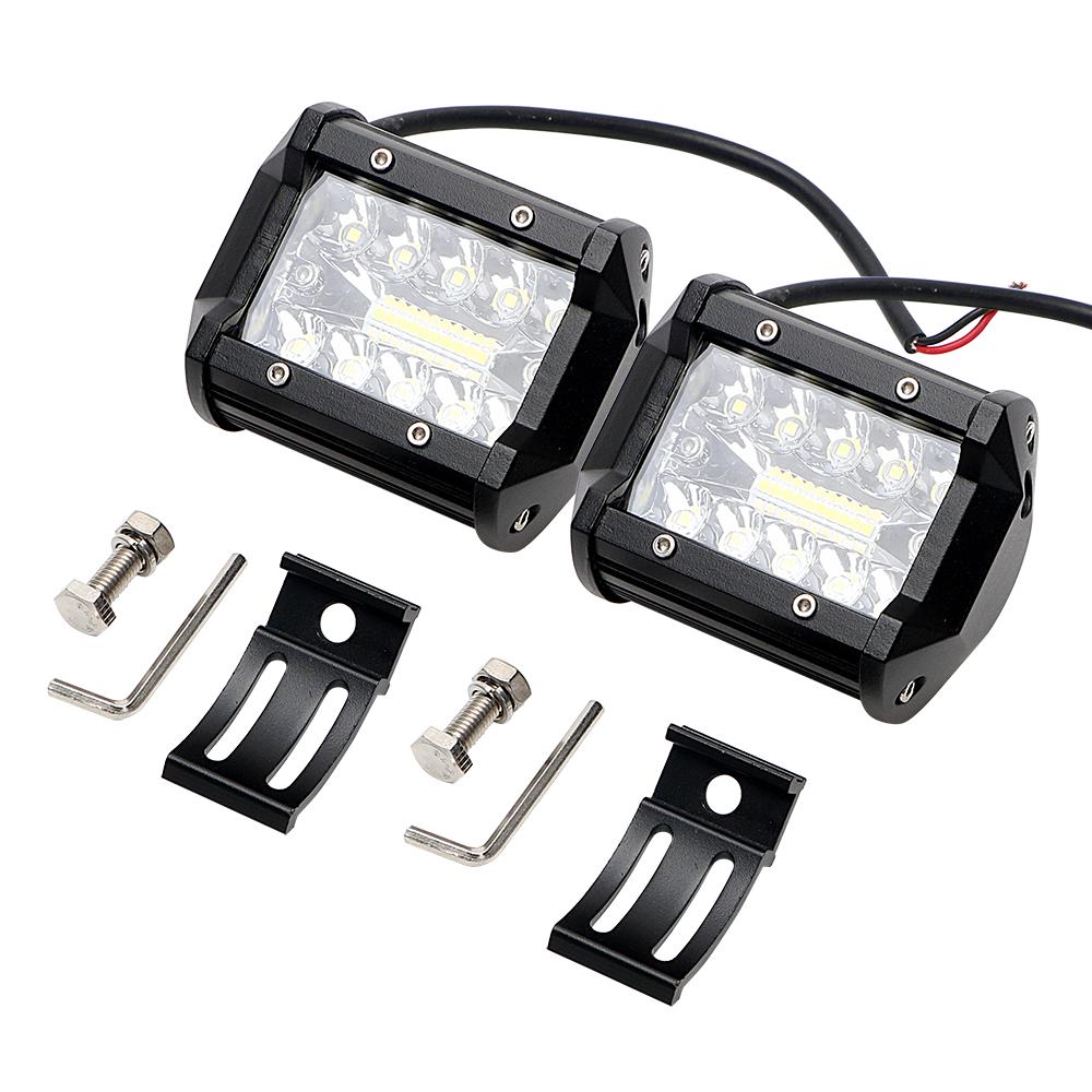 For Tractor Boat Offroad Car Light Work Light Super Bright 2Pcs/set Car-styling 4" LED Light Bar DC12V 24V