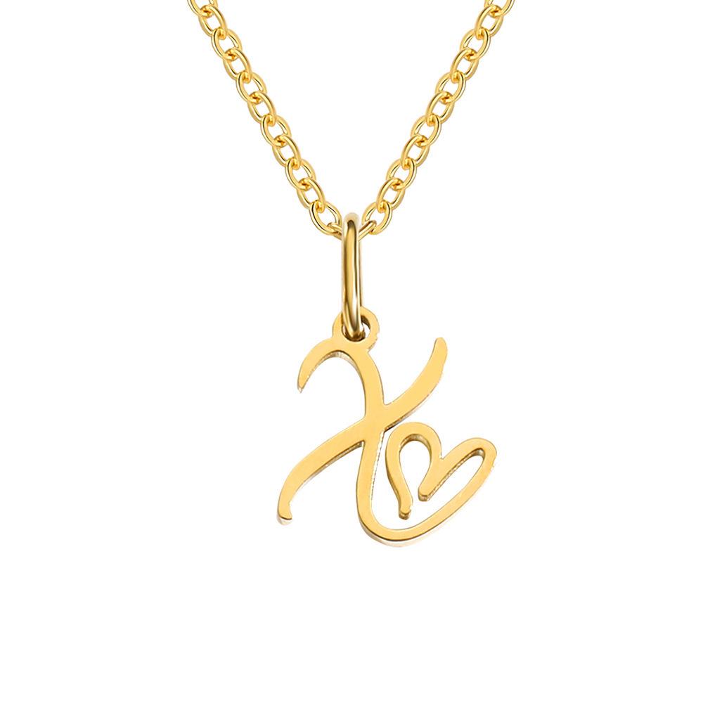 St. Delan Versatile 26-Letter Stainless Steel DIY Necklace Pendant
