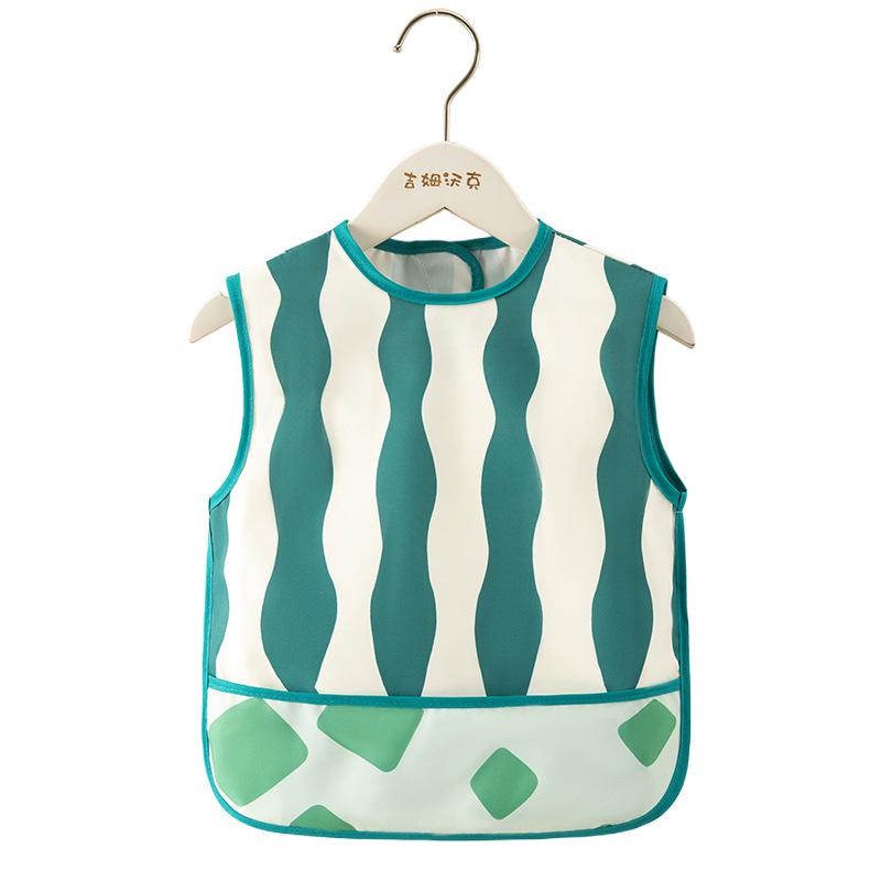 Wasserdichte Fleckenabweisende Baby-Lätzchen: Ärmelloser Unisex-Kittel für die Sommer-Mahlzeit