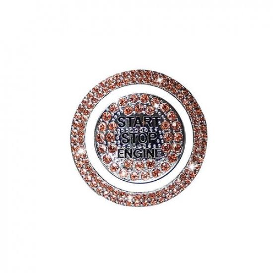 Car Interior Engine Start Stop Button Stickers Protective Cover Accessories Kits