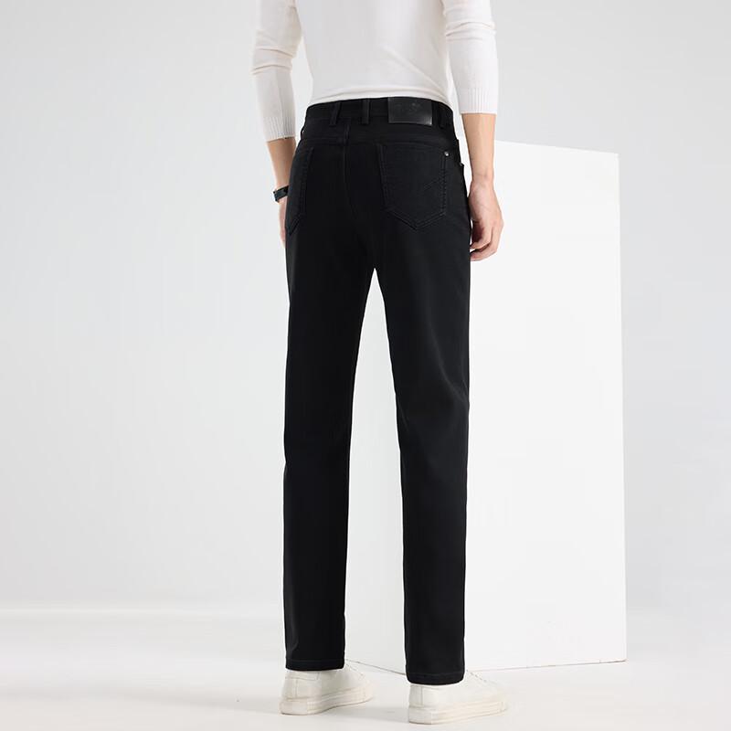 Fengxun Men's Straight-Leg Business Casual Jeans FXLF8203-1