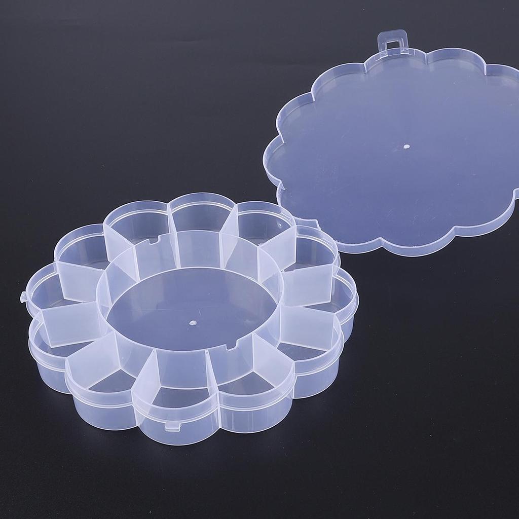 PVC Compartments Adjustable Practical Flower Storage Box Bead Ring Box Jewelry Presentation Organizer