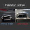 For BMW 5 Series 525i 530i 540i 530d 523d G30 2018-2024 Stainless steel Car tail throat decorative cover Exterior Accessories