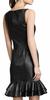 Black New Women's Genuine Soft Lambskin Leather Dress Handmade Designer Party