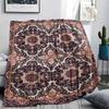 1Pc Persian Pattern Print Flannel Blanket, High Quality Comfortable for All Seasons, Home Decor, Warmth and Comfort, Perfect for Gifts