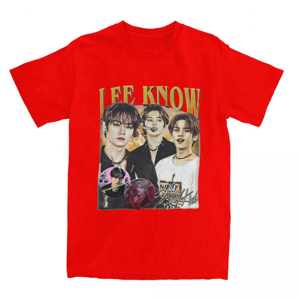 Men's Retro Lee Know 90s Bootleg Outfit T Shirts Cotton Top Tees Summer Streetwear Short Sleeve T-Shirt