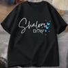 Shabbat Shalom Joods T-shirt Hebreeuws Innerlijke Vrede T-shirt Korte Mouw Unisex Unisexs Dameskleding T-shirts Esthetische Kleding