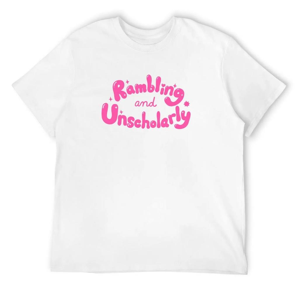 Rambling And Unscholarly T-Shirt Kawaii Clothes Tops Vintage Anime Shirt Men T Shirt