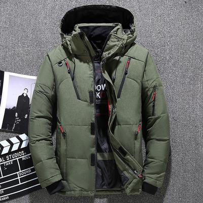 Winter Snow Down Jacket Men Casual Thick Warm Parkas Hooded Coats Multi-pocket White Duck Down Windbreaker Jackets Overcoat