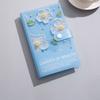 Flower Printed Button Notebook for Money Anti-splash Water PVC Savings Book  50 Sheets