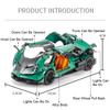 1:32 Pagani Huayra Bc Dinastia Alloy Sports Car Diecast Model Toy With Sound Light Pull Back Doors Opened Vehice Children's Gift