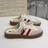 Weiße deutsche Trainingsschuhe mit weicher Sohle, neue Baotou Halbschuhe, Retro-Hausschuh-Freizeitsportschuhe