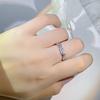 Anello Europeo e Americano Popolare con Incastonatura Micro a Pavé Placcato Oro Rosa per Anello di Diamanti di Alta Gamma da Donna Anello di Diamanti a Doppia Fila