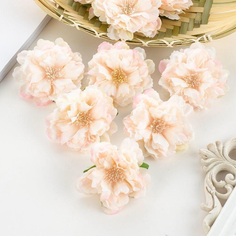 50/80pcs Artificial Silk Peony Flower Diy gift hairpin Home Party Wedding bridal bouquet wreath Decoration Outdoor Garden arch