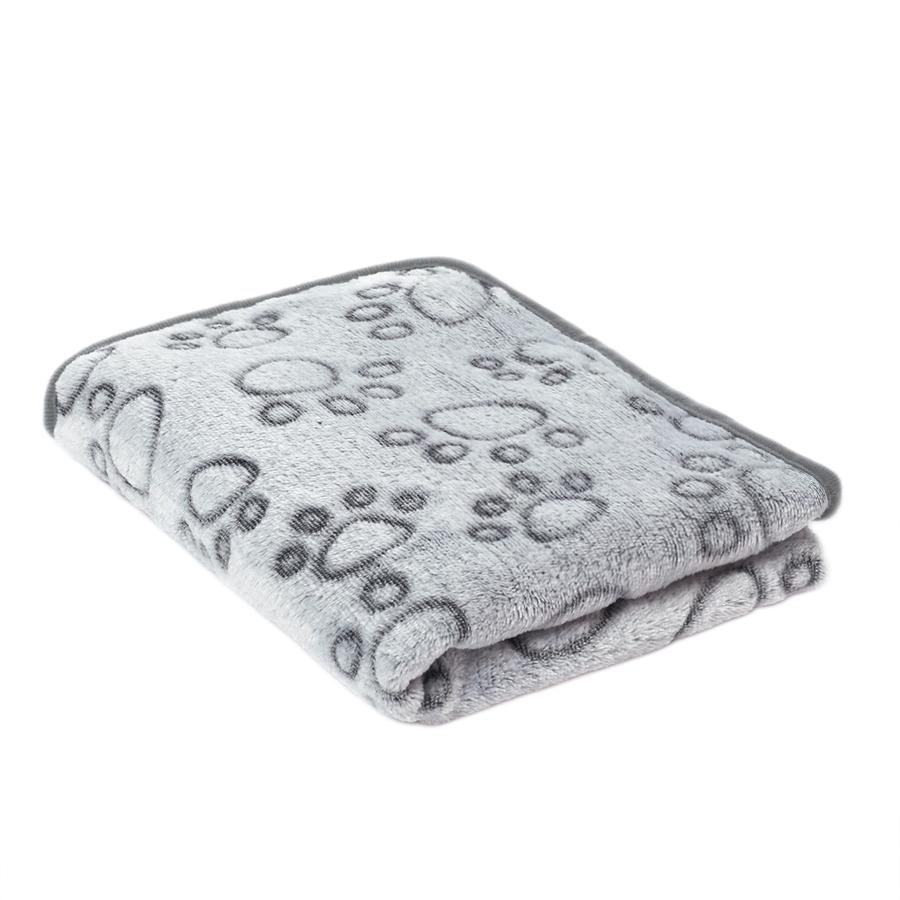Soft Fluffy High Quality Pet Blanket Flannel Dog Sleeping Blanket Paw Print Pattern Pet Mat Warm Comfortable Blanket for Cat Dog