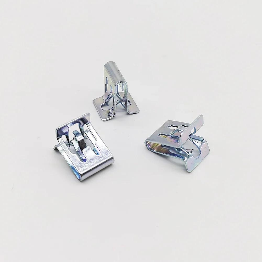 10 Pezzi Clip di Fissaggio in Metallo Universali per Cruscotti Auto Pannello DVD CD Piastra di Finitura Interna Fibbia di Fissaggio Tipo U Elementi di Fissaggio Automatici