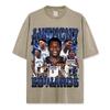 Retro Anthony Print Short Sleeve Vintage Washed Heavyweight T-Shirt