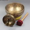 Nepal Handmade Bronze Tibet Bowl Ritual 4 Key Music Therapy Cobre Chime Cobre Tibetano Singing Bowl(Incluindo bastões e tapetes)