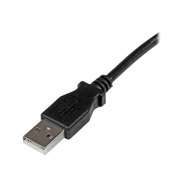 USB 2.0 Type A To USB Type B Left Angled Male To Male Cable - STARTECH.COM - 1 M - Black
