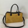 Faux Suede Solid Color High Quality Fashionable Versatile Handbag 2025 Women's Product Hot Selling Large Capacity Shoulder Bag