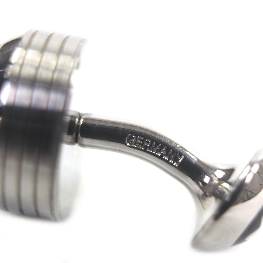 Tolle MONTBLANC Manschettenknöpfe Manschettenknöpfe Diamant 0,06ct S1G Silber schwarz Herren Gebraucht