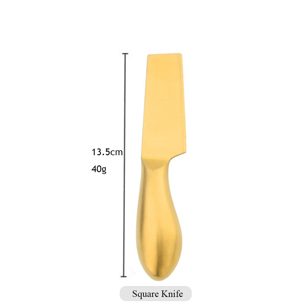 Pečicí nástroje Matný 1ks Zlatý Nůž na sýr v retro stylu Multifunkční nerezové sýrové příbory Kuchyňské pomůcky