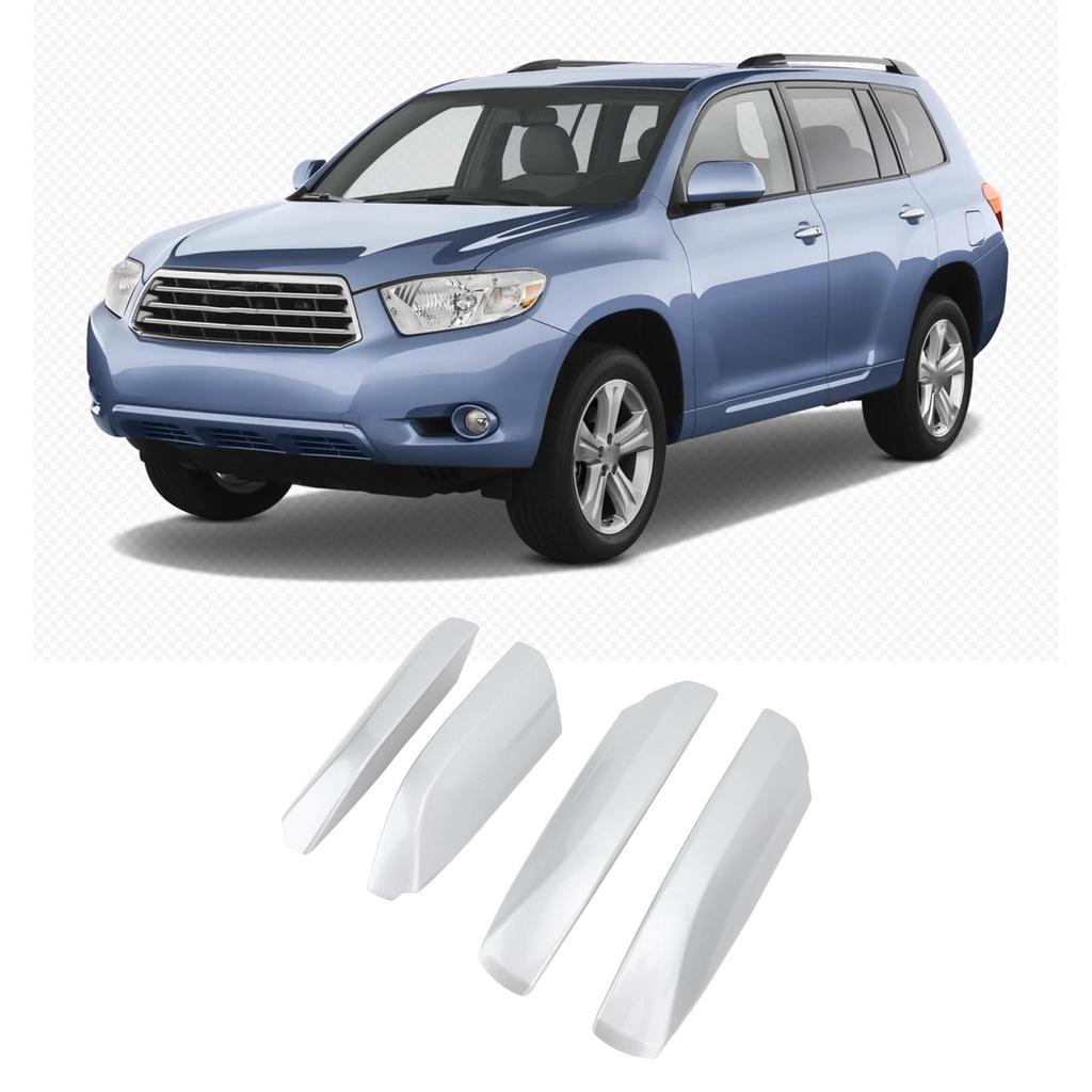 4Pcs Roof   Rack Rail End Cover Roof Rack       Cover Replacement for     2007 To 2013