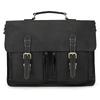 Retro Briefcase Crazy Horse Leather Large Capacity Leather Computer Bag 15 Inch Shoulder Handbag Business Bag